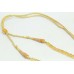 Single Line Natural Golden Topaz Gemstone Cut Beads String Necklace